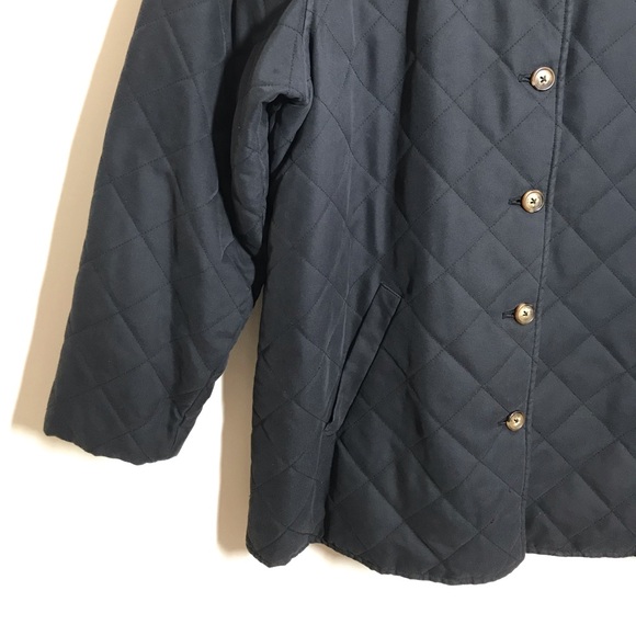 ORVIS XL Quilted Chore Jacket Black Button Front Lined Pockets - Picture 3 of 9